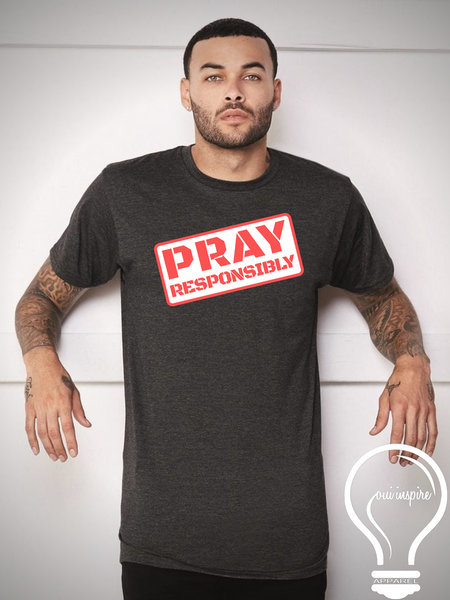 PRAY RESPONSIBLY Long Body Tee