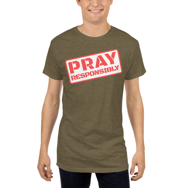 PRAY RESPONSIBLY Long Body Tee